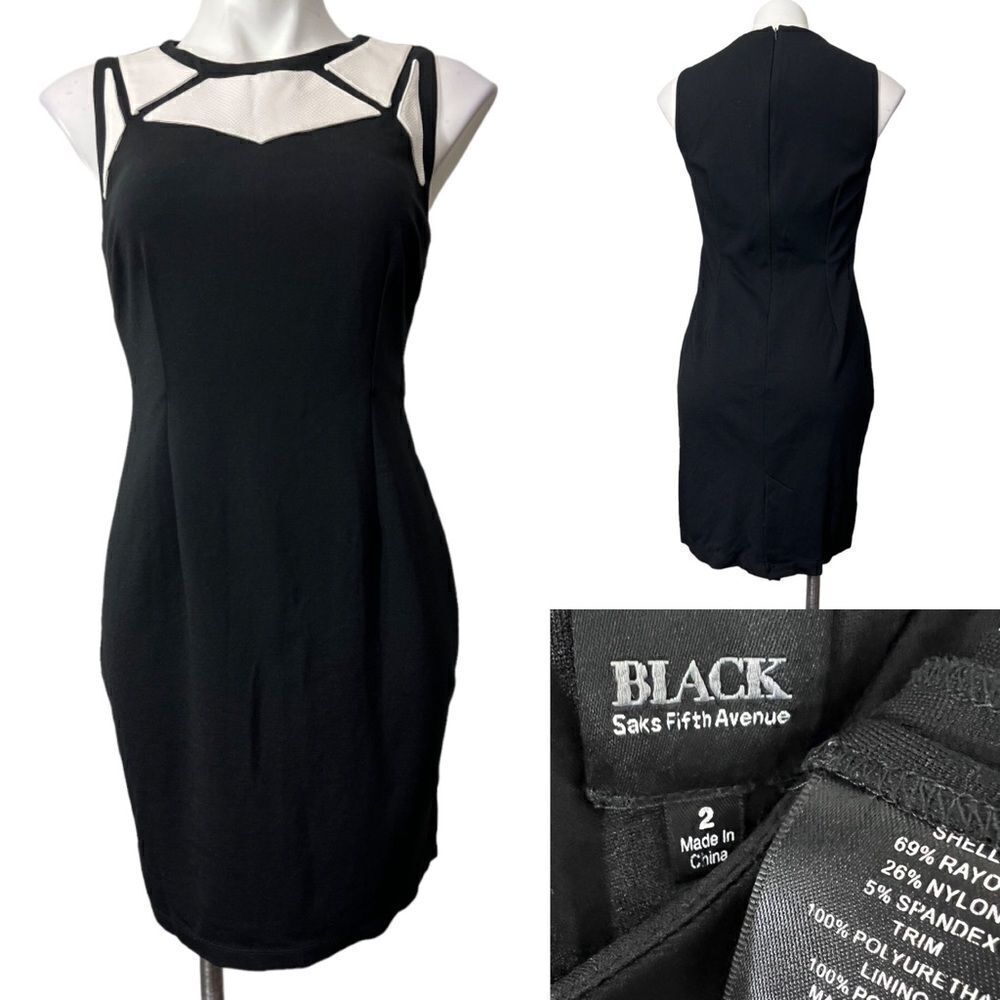 ‎Saks Fifth Avenue Black label sleeveless sheath dress
